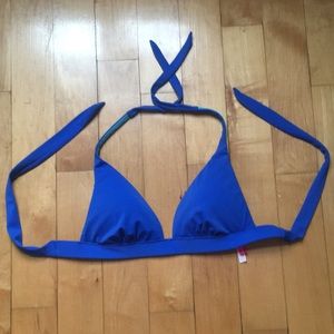 Victoria’s Secret blue triangle bikini top